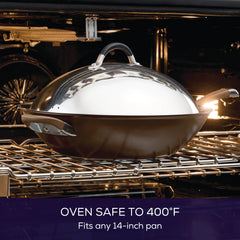 14-Inch Stainless Steel Domed Lid