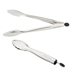 2-Piece Stainless Steel Tongs Set