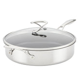 5 Quart Tri-Ply Clad Nonstick Saute w/ Lid & Helper Handle