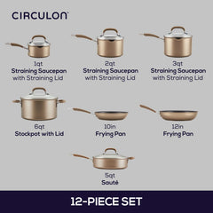 12-Piece Nonstick Cookware Set