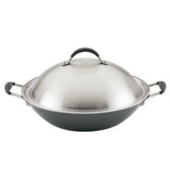 14-Inch A1 ScratchDefense™ Nonstick Wok with Lid