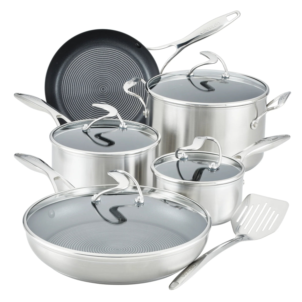 10-Piece Hybrid Stainless Steel Cookware Set