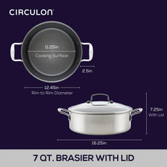 Nonstick 7-Quart Braiser with Lid