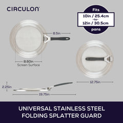 Universal Stainless Steel Splatter Guard