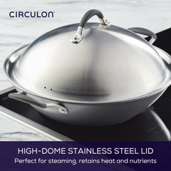 14-Inch A1 ScratchDefense™ Nonstick Wok with Lid